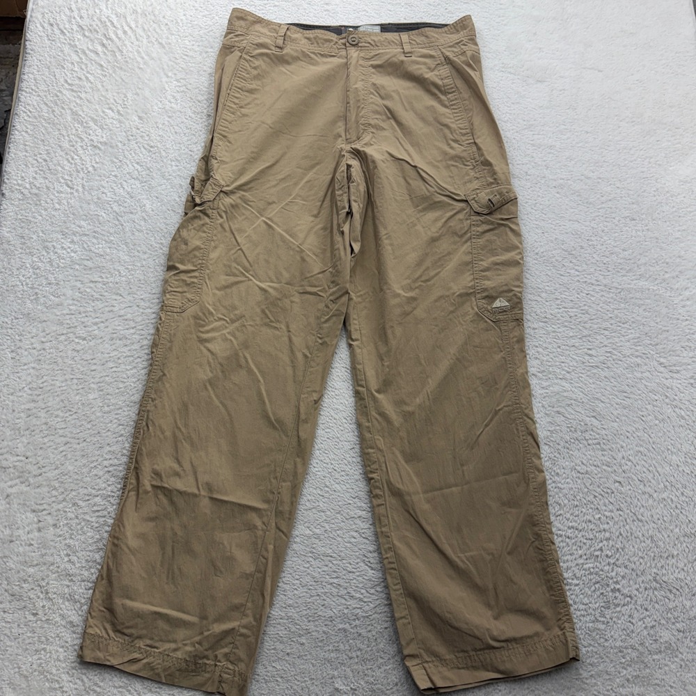 Nike ACG Mens Khaki‎ Tan Cargo Pants Straight Leg Cotton Nylon Size 34x30